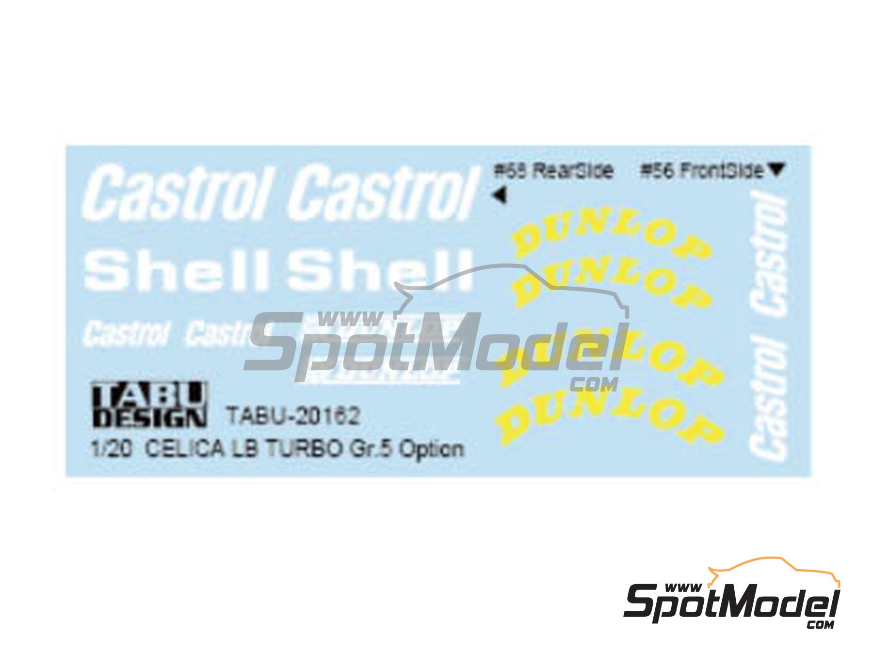 Tabu Design TABU20162: Decoración escala 1/20 - Toyota Celica LB